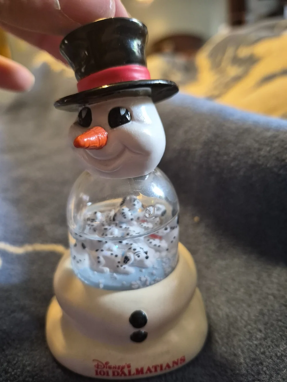 Disney 101 Dalmatians Snowman Water Globe - VINTAGE.